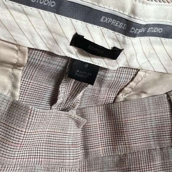 EXPRESS Design Studio Editor grey plaid trousers. Size 8. - Picture 4 of 5